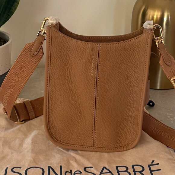 Maison de Sabre Mini Pebbled Saddle Bag in Sandstone- Never Used! ($339) - Picture 7 of 8
